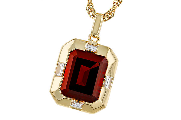 A329-67512: NECKLACE 3.65 GARNET 3.82 TGW (10x8MM GAR)