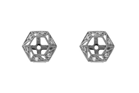 B055-17467: EARRING JACKETS .08 TW (FOR 0.50-1.00 CT TW STUDS)