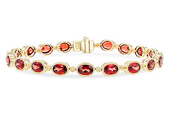 E328-74785: BRACELET 9.22 TW GARNET 9.26 TGW