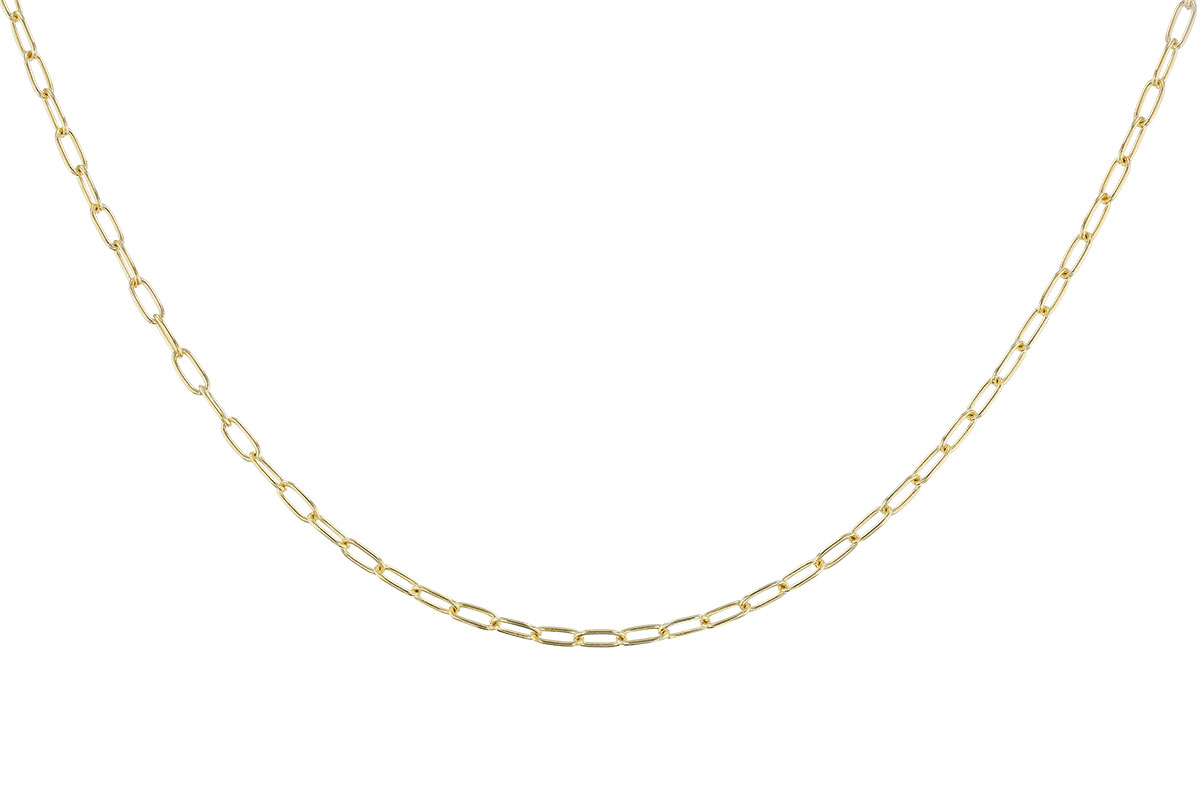 E328-78439: PAPERCLIP SM (22IN, 2.40MM, 14KT, LOBSTER CLASP)