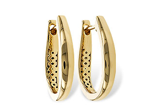 E329-69348: GOLD EARRINGS (17MM)