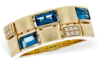 E329-70248: LDS RG .94 LONDON BLUE TOPAZ 1.00 TGW