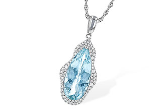 F245-14757: NECK 3.97 AQUAMARINE 4.20 TGW