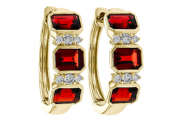 F329-65694: EARRING 1.50 TW GARNET 1.61 TGW