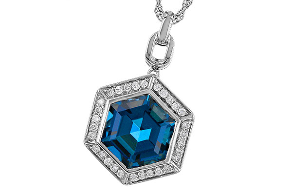 K329-65684: NECK 3.40 LONDON BLUE TOPAZ 3.55 TGW (9MM LBT)