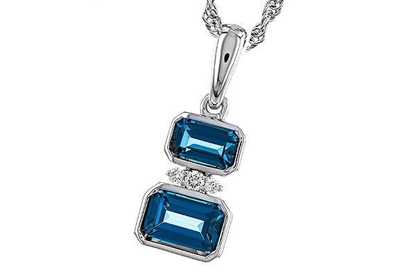 K329-65693: NECK .95 TW LONDON BLUE TOPAZ .98 TGW