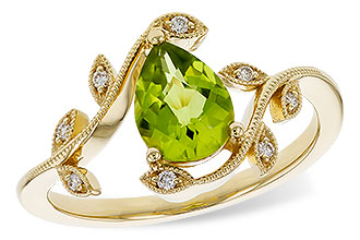 L329-65702: LDS RG 1.16 PERIDOT 1.22 TGW (8x6MM PER)