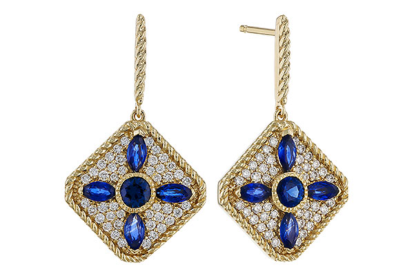 L329-68384: EARRINGS 1.03 TW SAPPHIRE 1.46 TGW