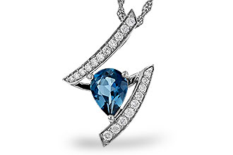 M329-64757: NECK 1.04 LONDON BLUE TOPAZ 1.23 TGW (8x6MM)