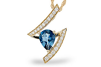 M329-64757: NECK 1.04 LONDON BLUE TOPAZ 1.23 TGW (8x6MM)